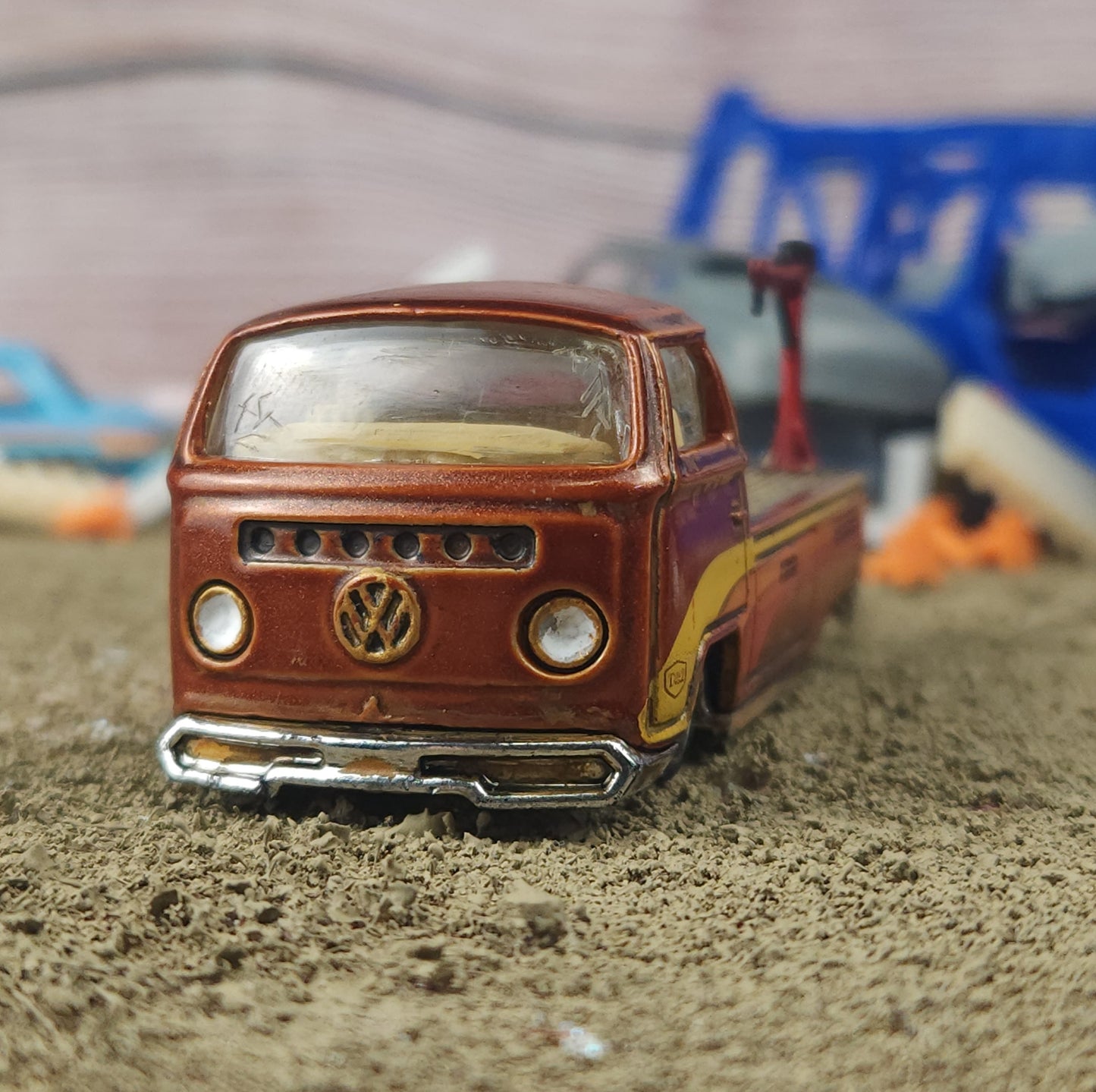 Custom Hot Wheels Volkswagen T2 Pickup Work Truck