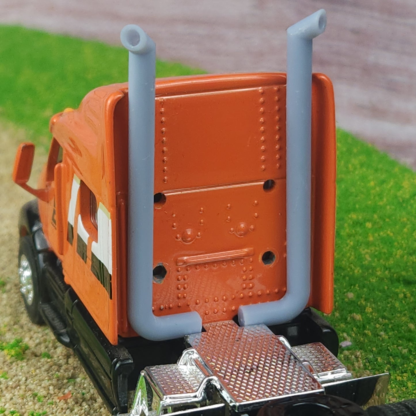 1:64 3D Printed Semi Truck Angled Back Chino 9" Exhaust Stacks Pair of 2