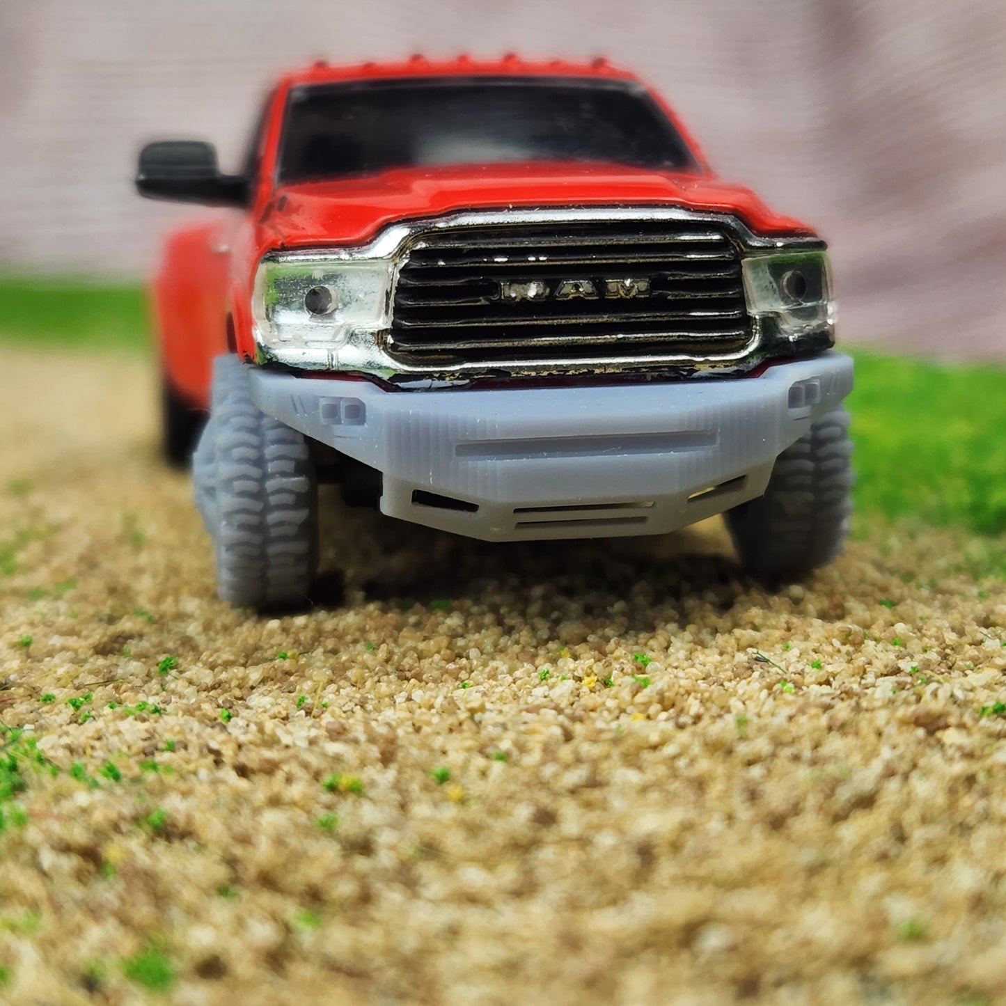 1:64 Scale 3D Printed 5th Gen Ram 3500 Aftermarket Front Bumper for Greenlight