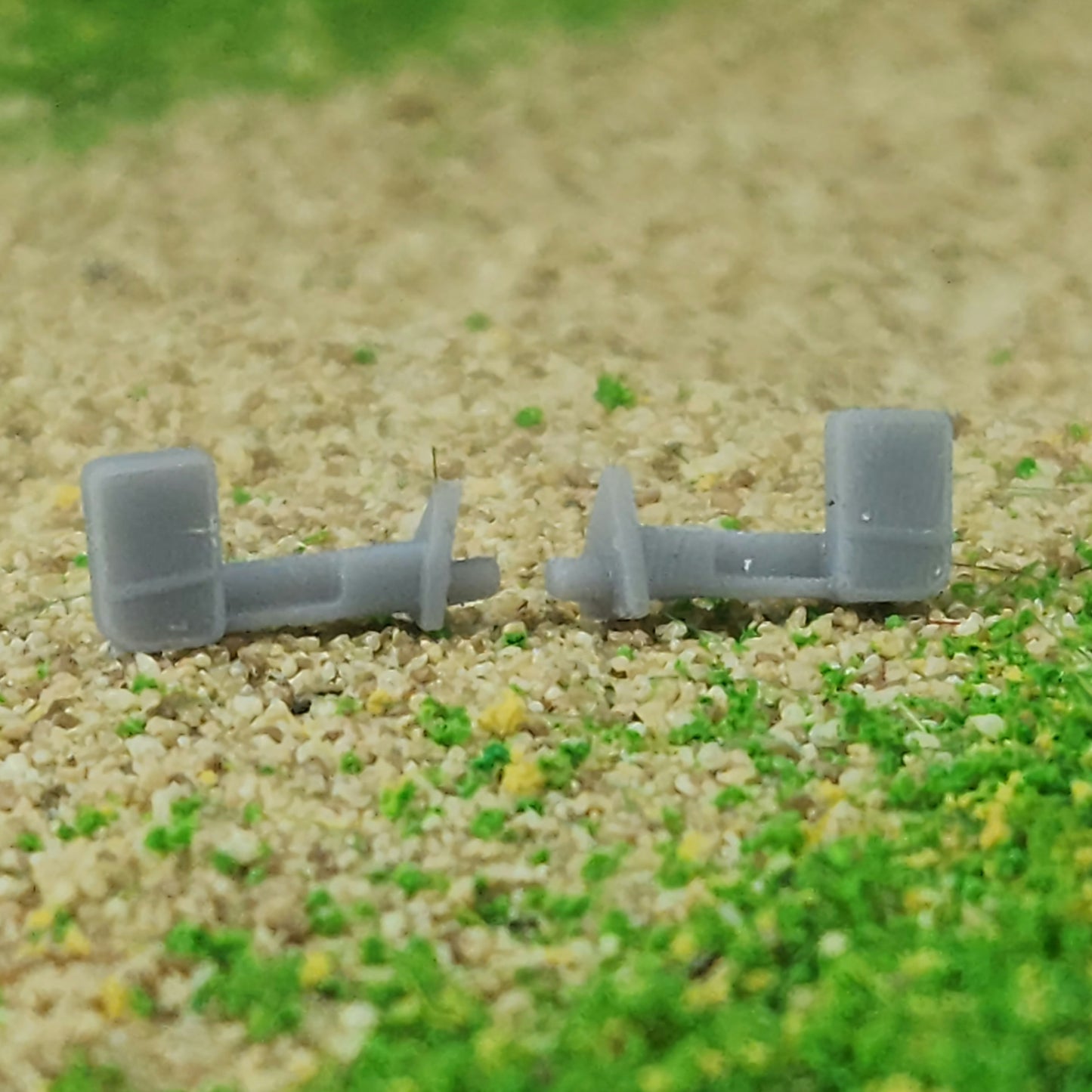 1:64 Scale 3D Printed Ram Truck Tow Mirrors Unfolded Position for Greenlight