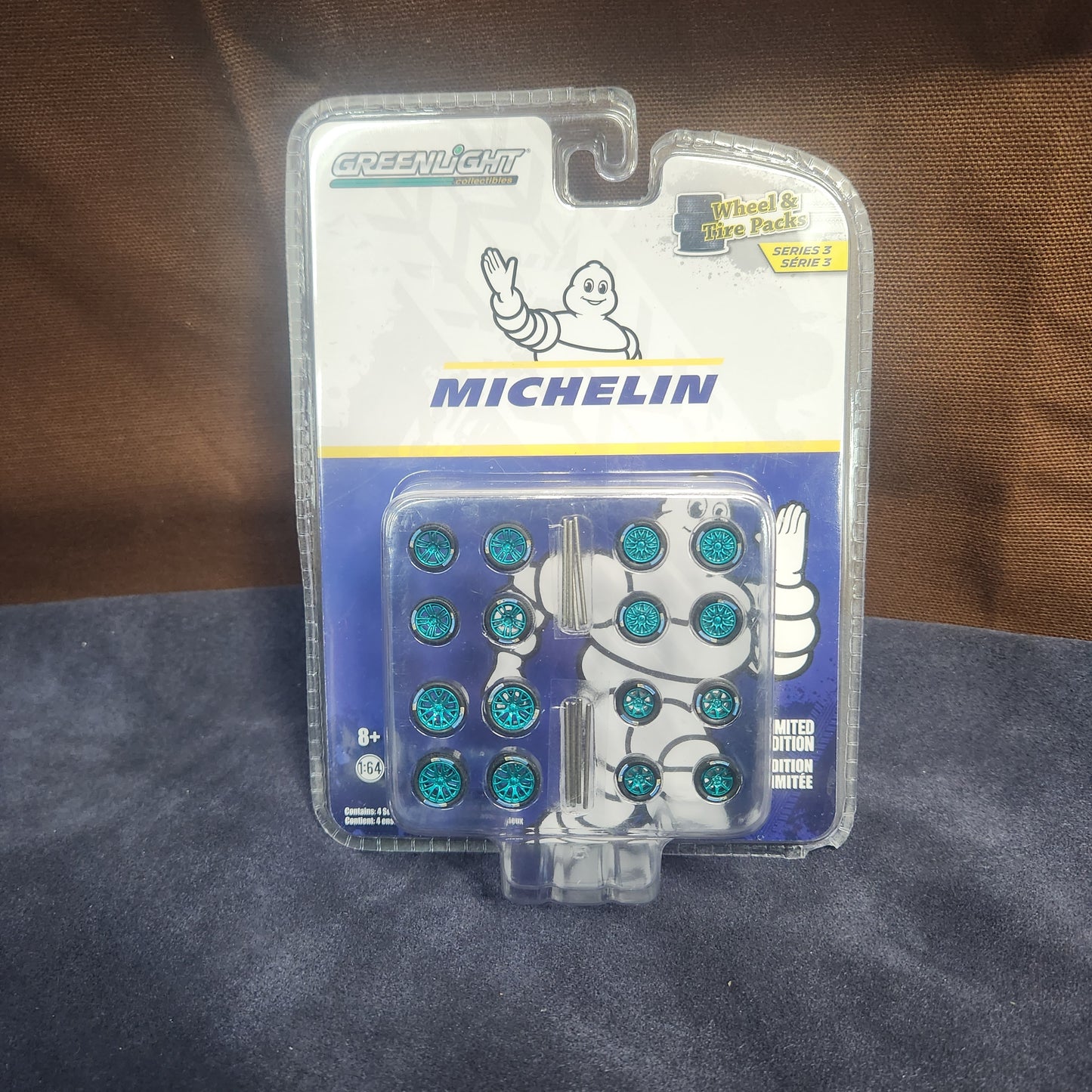 1:64 Greenlight Green Machine Michelin Wheel and Tire Pack NIP