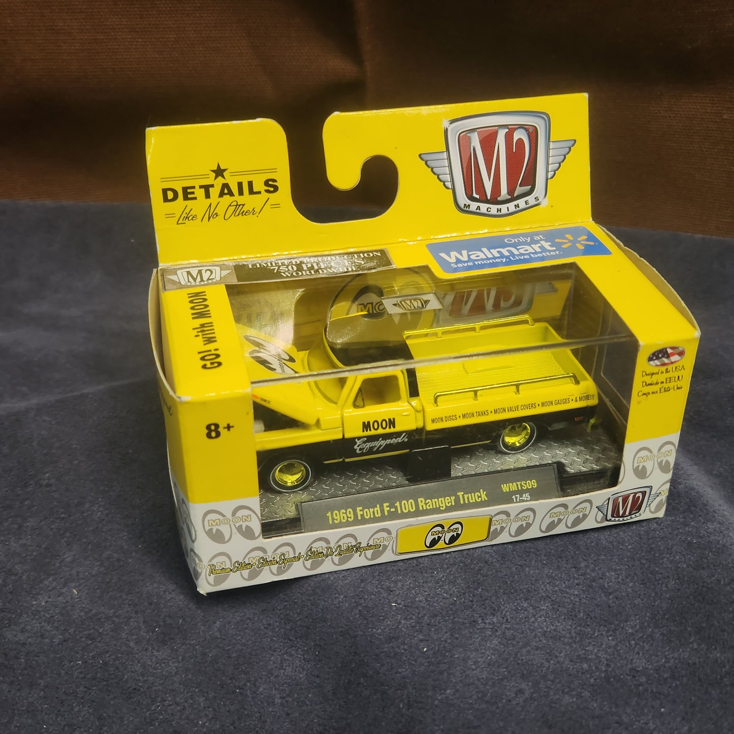 M2 Machines 1:64 1969 Ford F-100 Ranger Mooneyes Chase 1/750 Pieces
