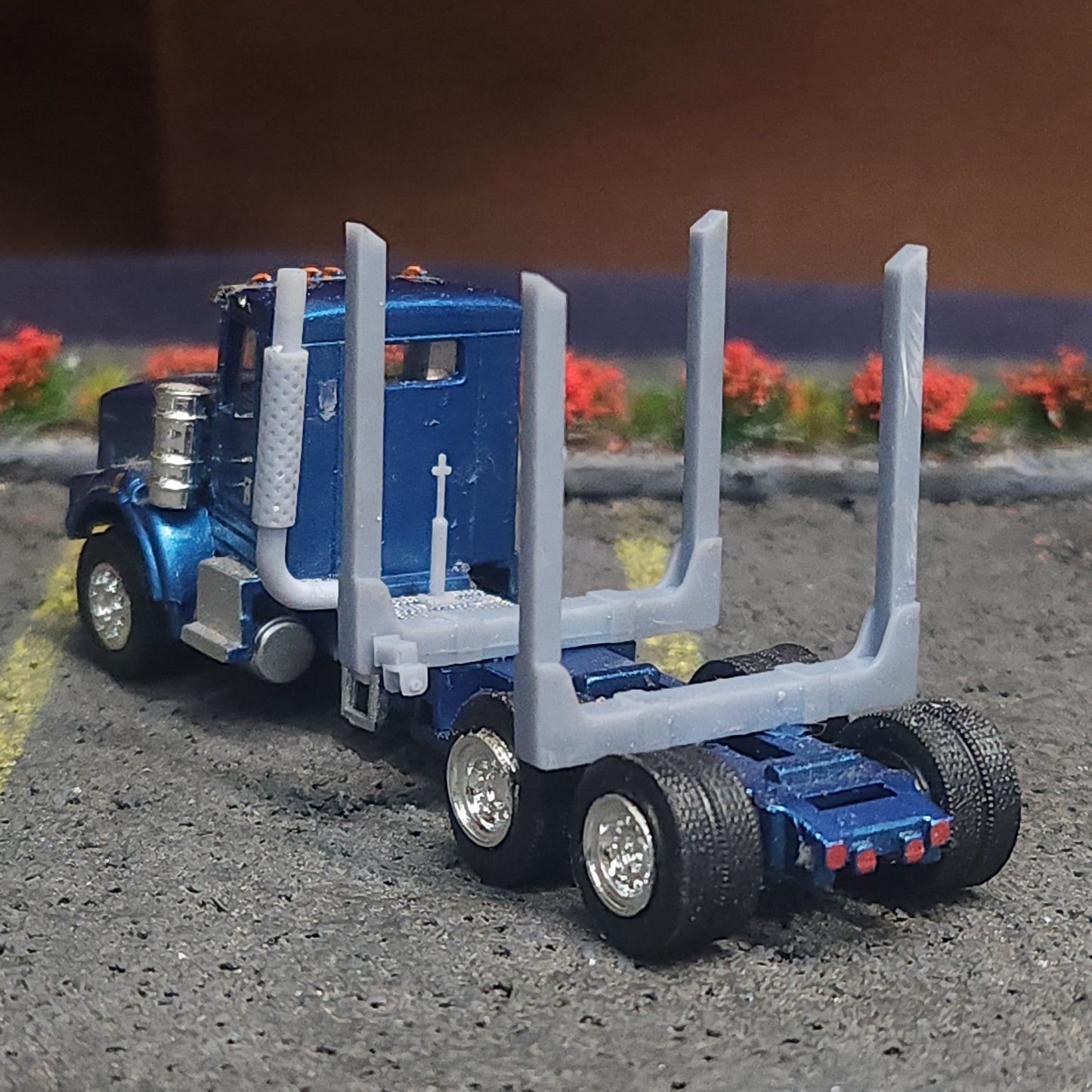 1:87 HO 3D Printed 8 Foot Log Bunks w Tie Down Winches Pair of 2 Logging Truck