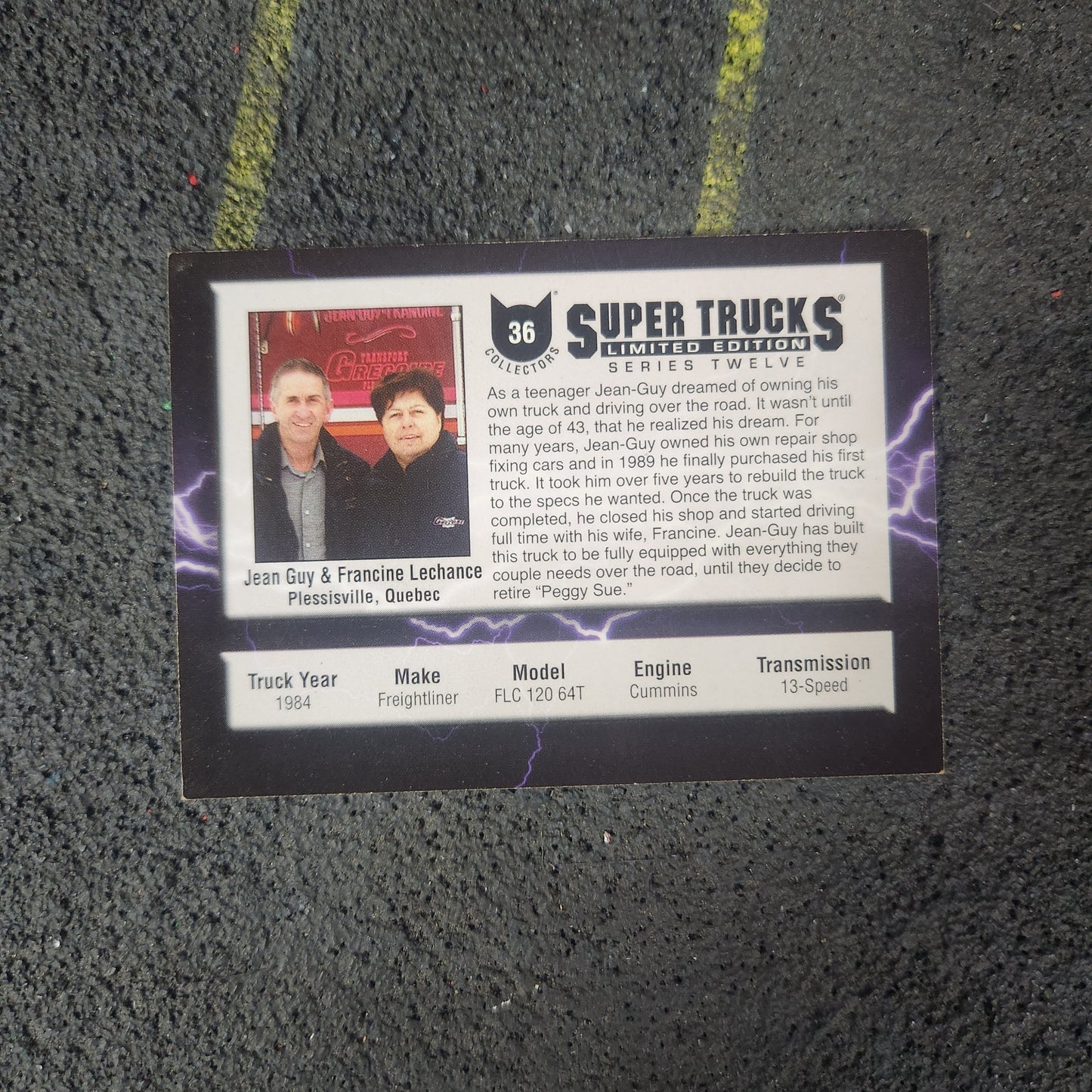 Cat Scale Collectibles Super Trucks Collectible Card