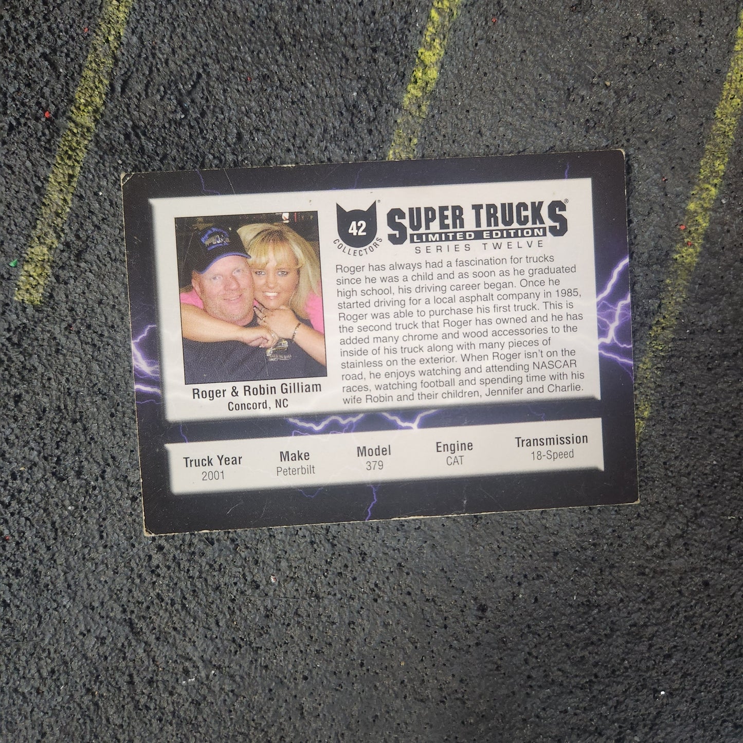 Cat Scale Collectibles Super Trucks Collectible Card
