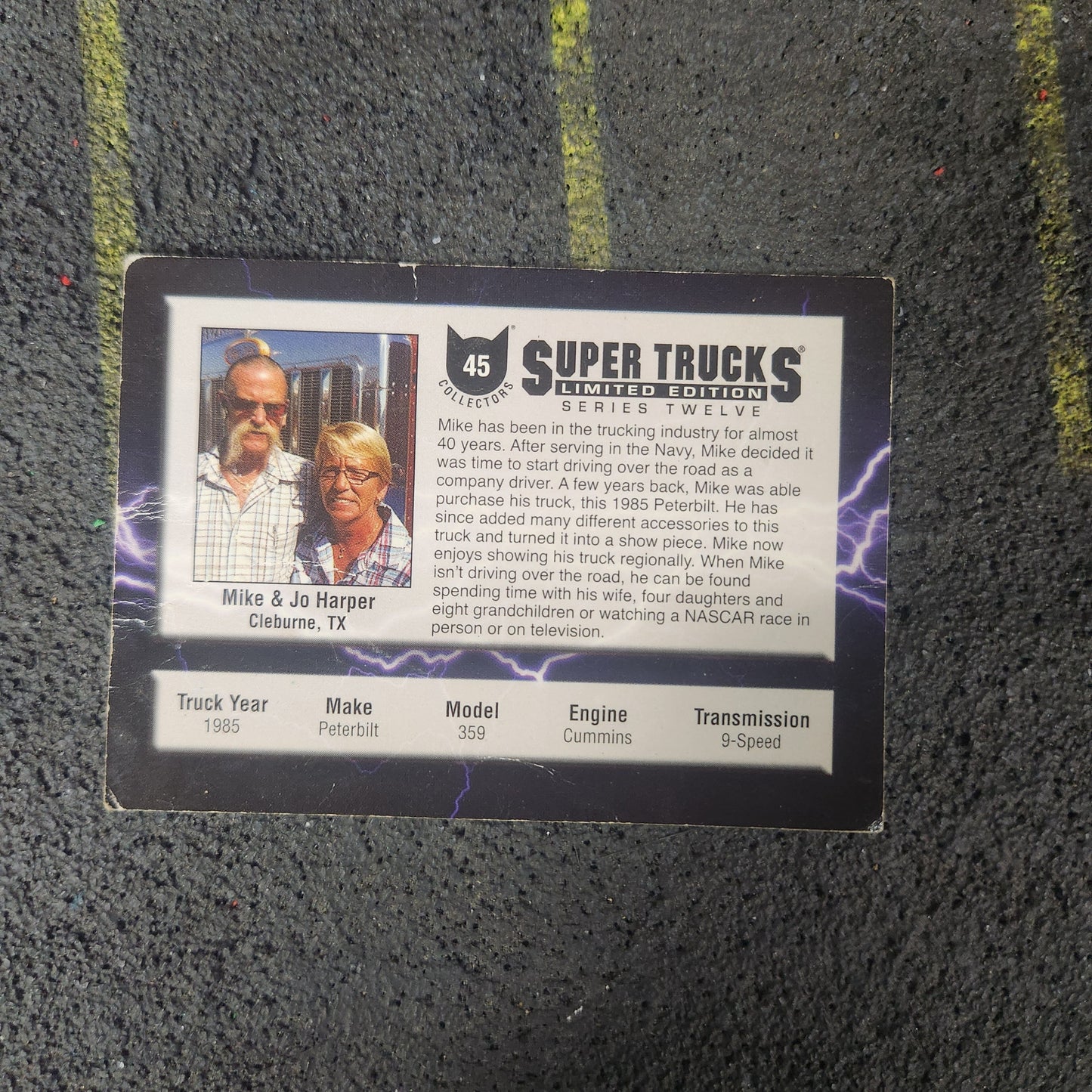 Cat Scale Collectibles Super Trucks Collectible Card