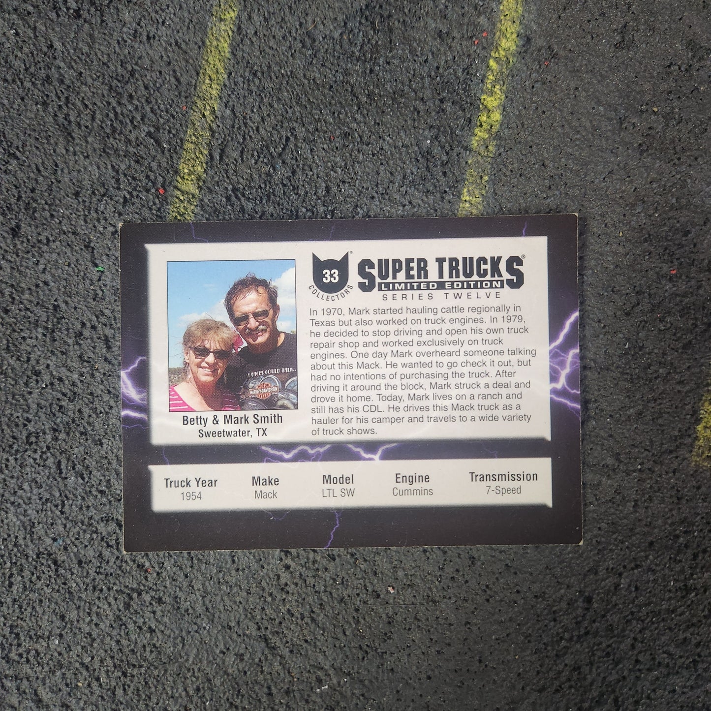 Cat Scale Collectibles Super Trucks Collectible Card