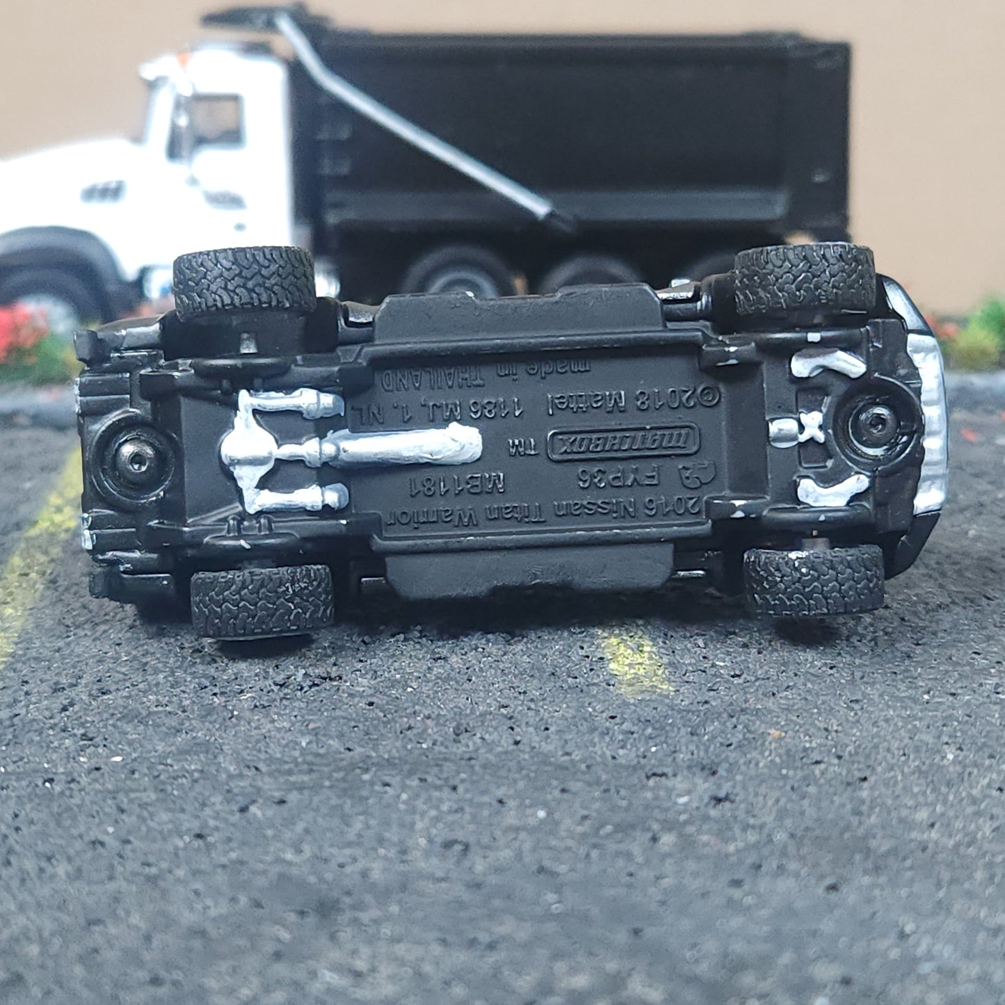 Fully Custom Matchbox Nissan Titan XD Worksite Water Tank Pickup Truck