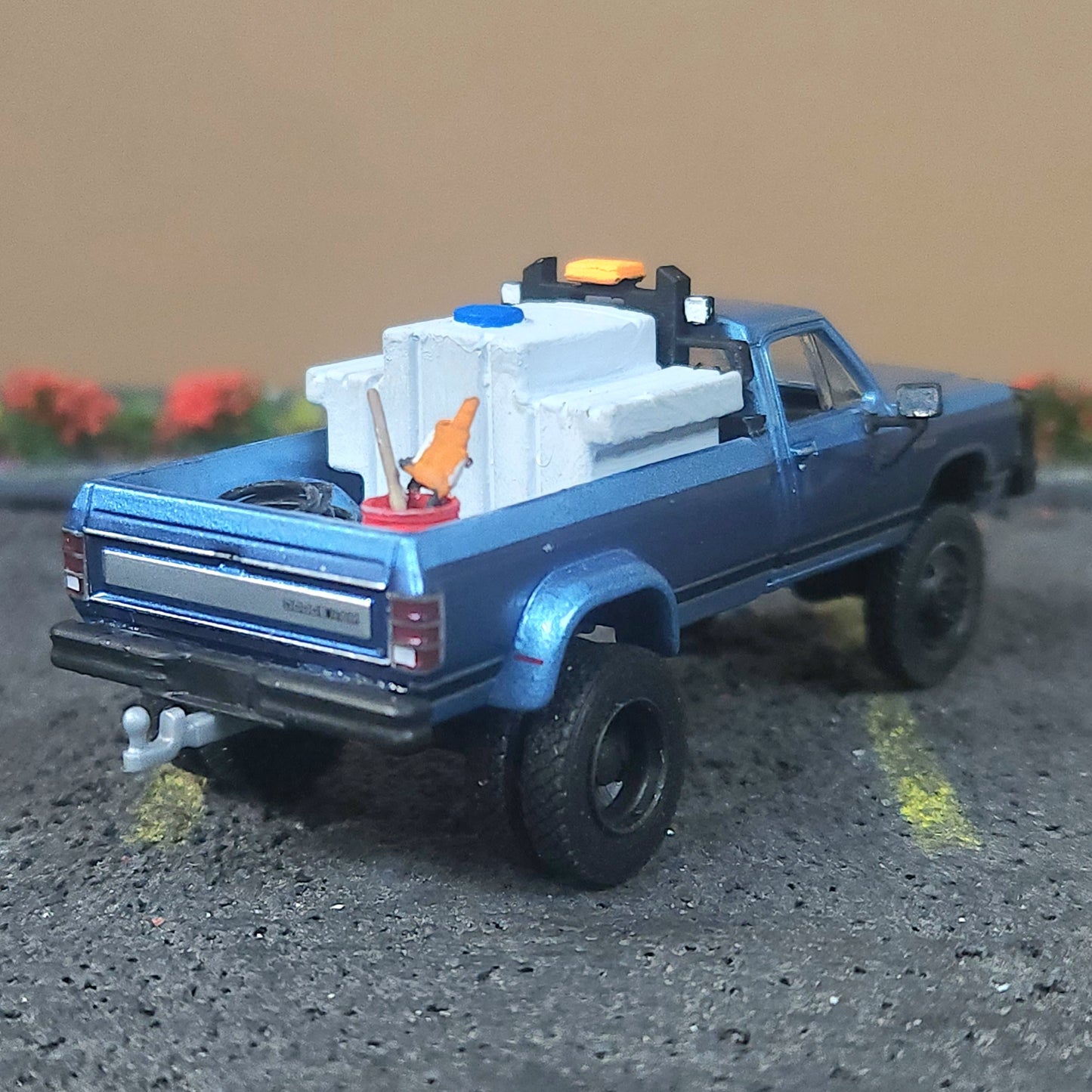 Fully Custom 1:64 Greenlight Lifted Dodge D350 Dually Farm Water Work Truck