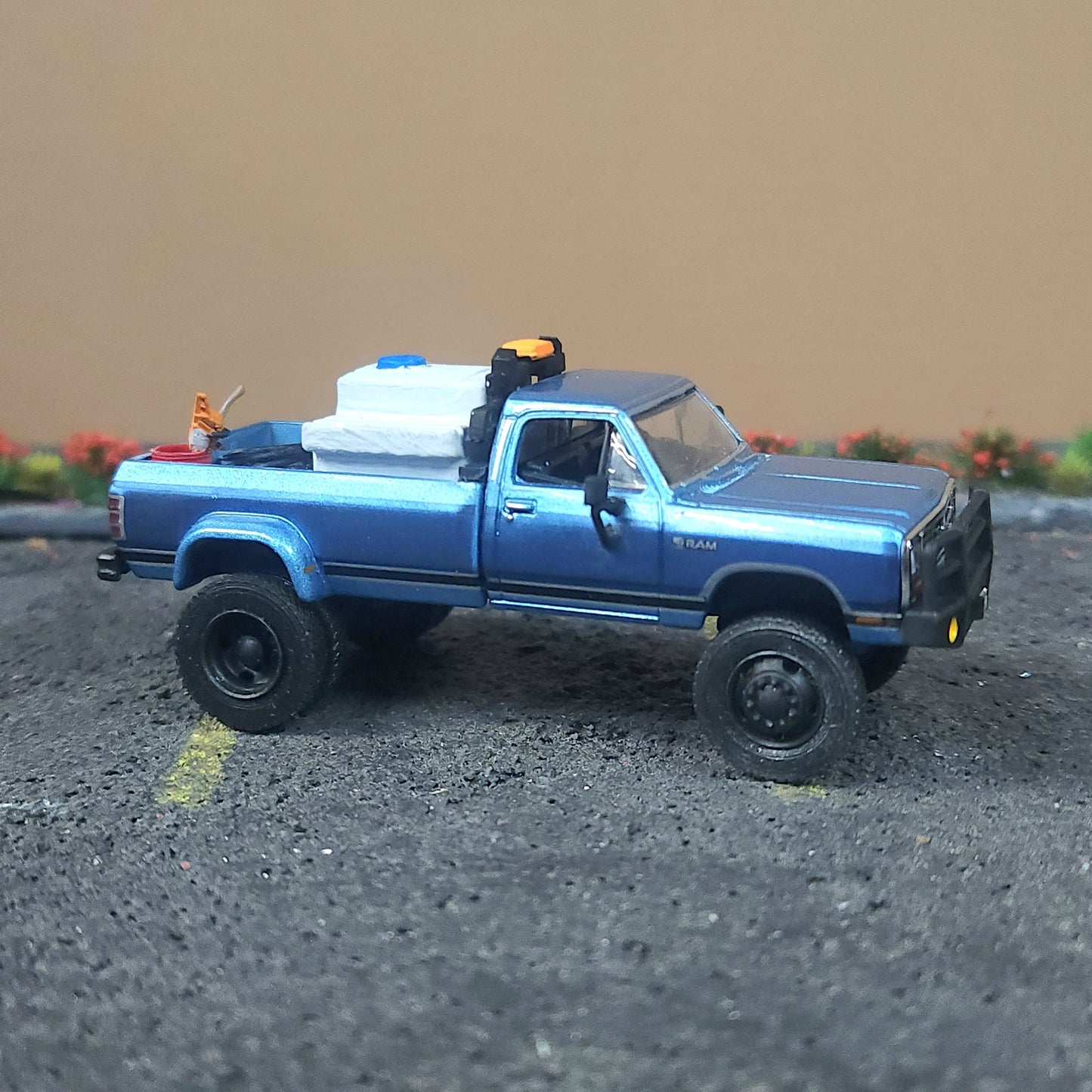 Fully Custom 1:64 Greenlight Lifted Dodge D350 Dually Farm Water Work Truck