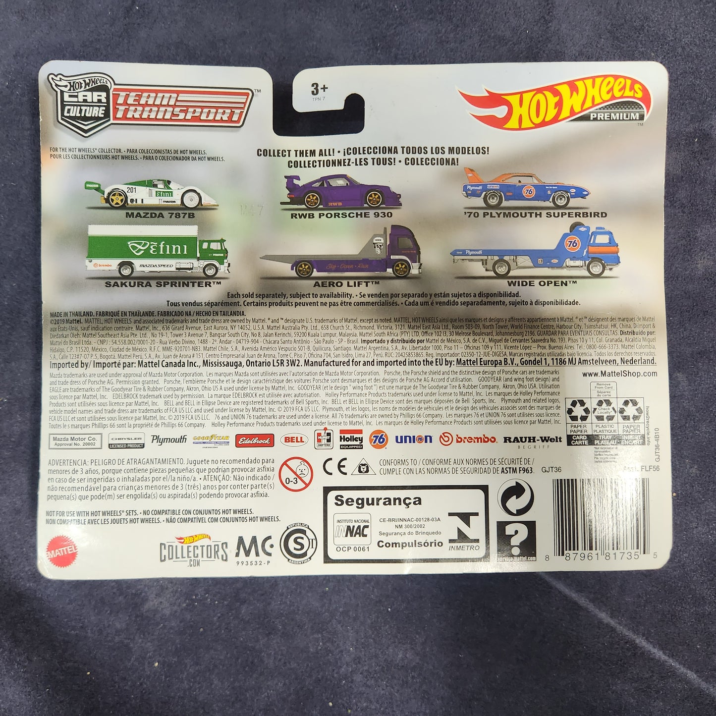 Hot Wheels 2019 Team Transport Mazda 787B Sakura Sprinter Efini Hauler Set