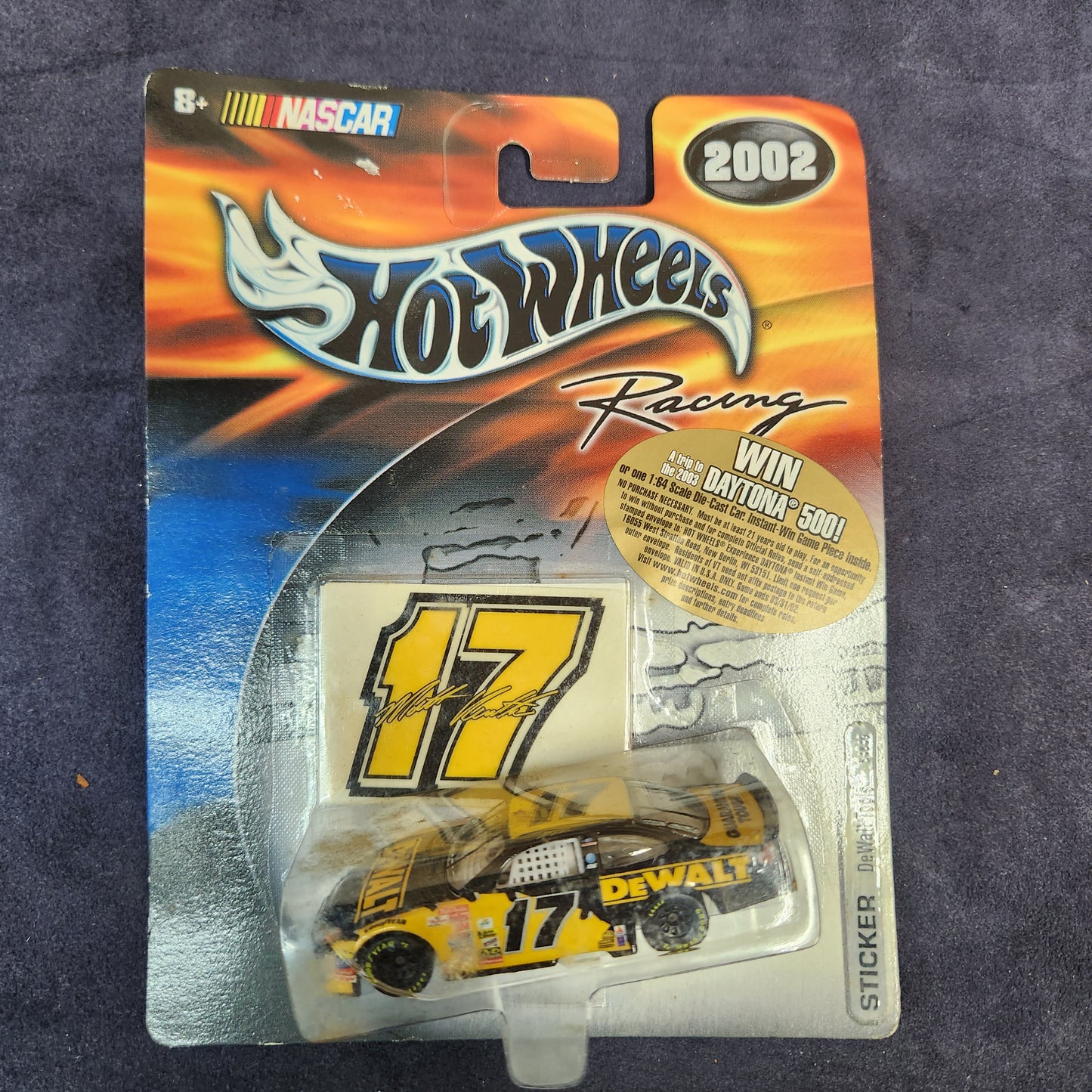 Hot Wheels Racing 2002 NASCAR Matt Kenseth #17 DeWalt car with Sticker