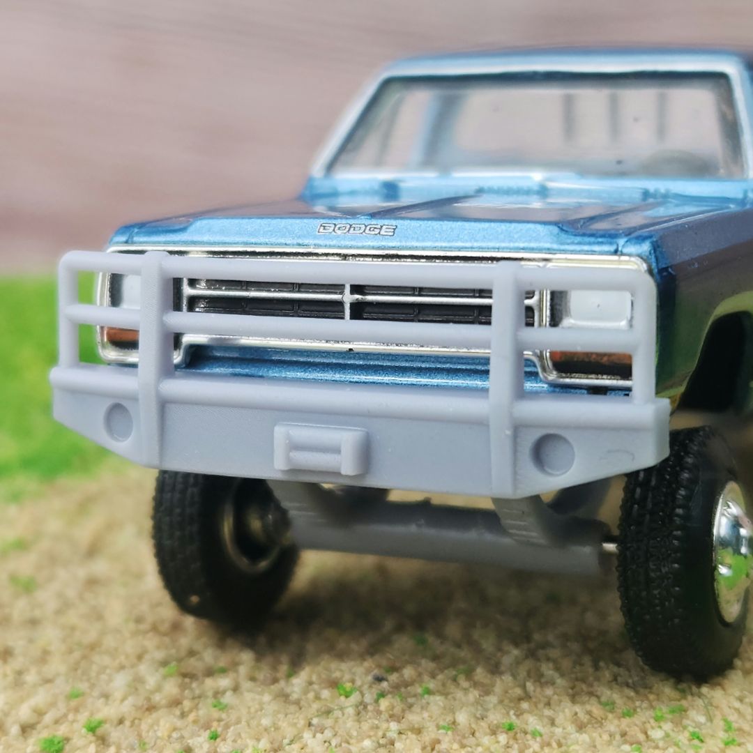 1:64 Scale 3D Printed Heavy Duty Front Bumper for Greenlight Dodge Ram D350