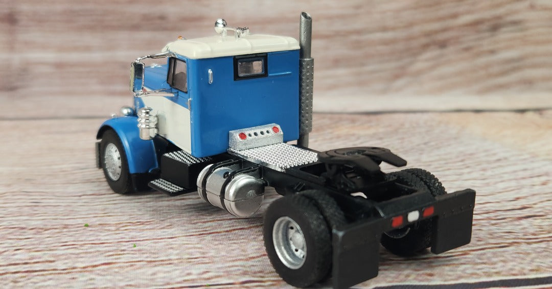 Custom IXO 1:64 Peterbilt 281 Single Axle Potato Hauler Double Flat Bed Trailers