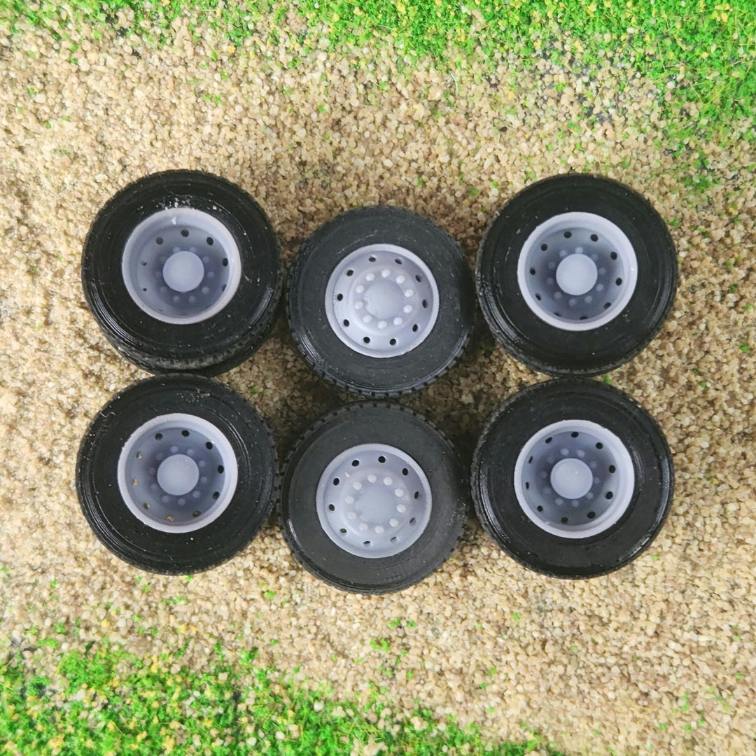 1:50 Scale 3D Printed Semi Truck 10 Hole Style Wheels and Tires Full Set 2 Sizes