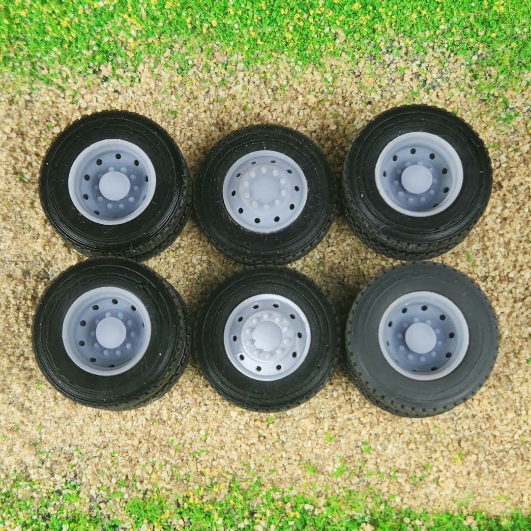 1:50 Scale 3D Printed Semi Truck 10 Hole Style Wheels and Tires Full Set 2 Sizes