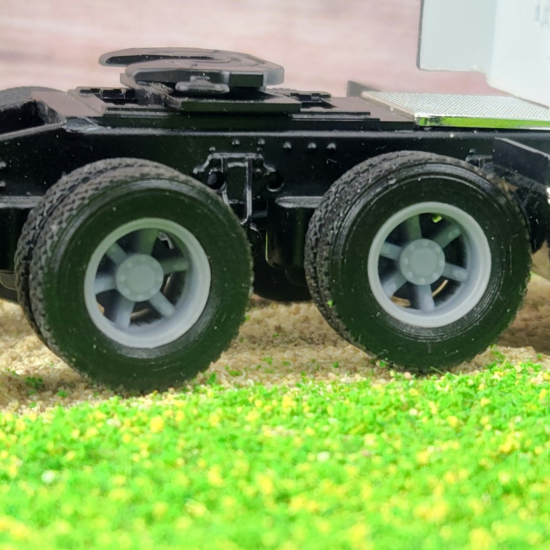 1:50 3D Printed Semi Truck 6 Spoke Dayton Style Wheels and Tires Full Set 2 Size