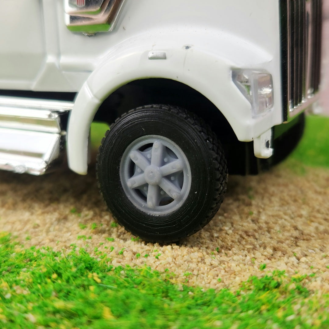 1:50 3D Printed Semi Truck 6 Spoke Dayton Style Wheels and Tires Full Set 2 Size