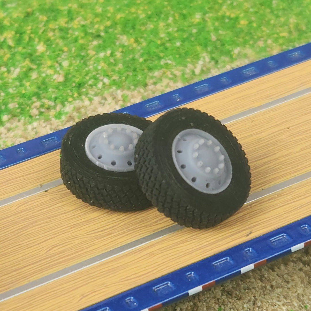 1:64 3D Printed Semi Truck 10 Hole Style Front Float Super Single Wheels Tires