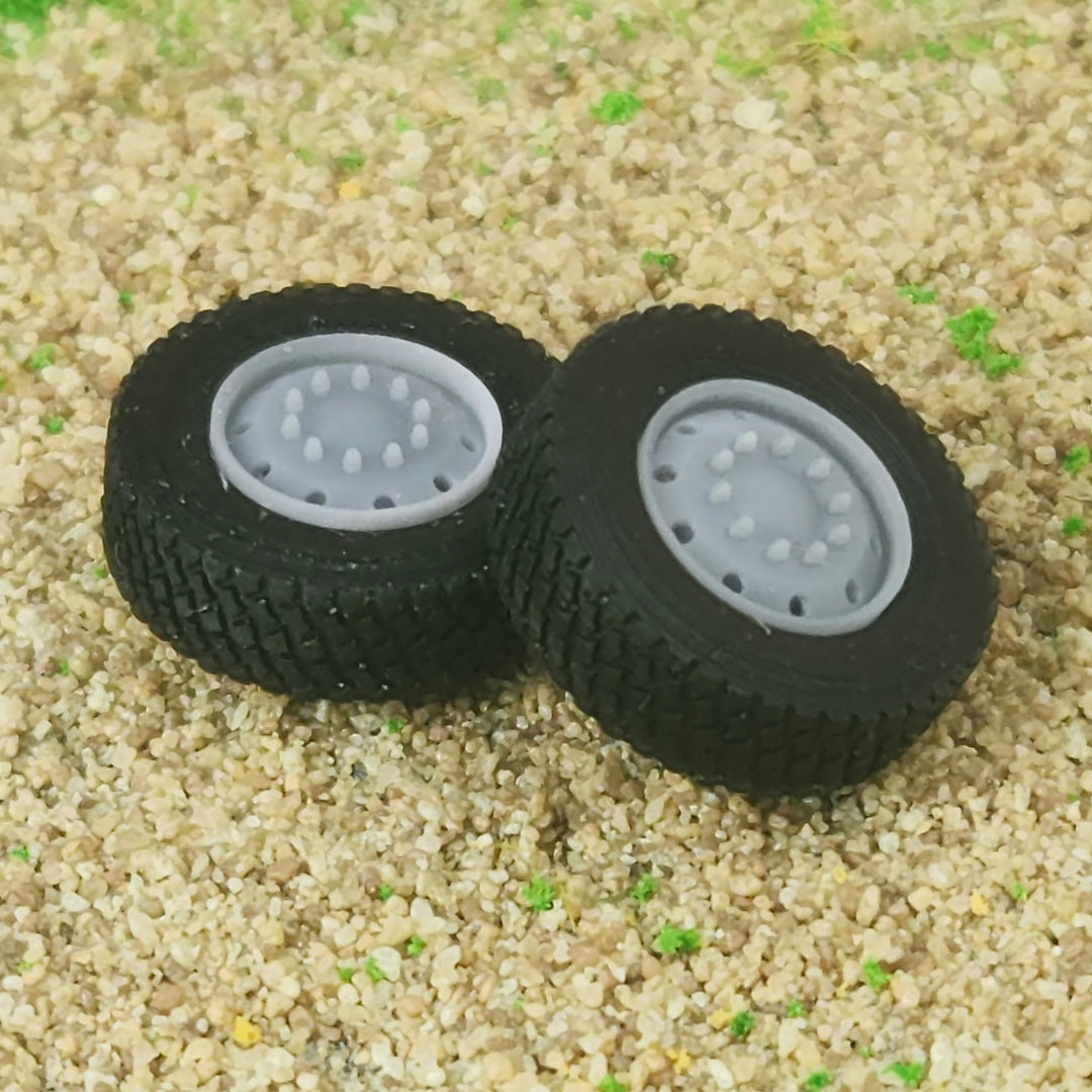 1:64 3D Printed Semi Truck Heavy Haul Style Front Float Super Single Wheels Tire