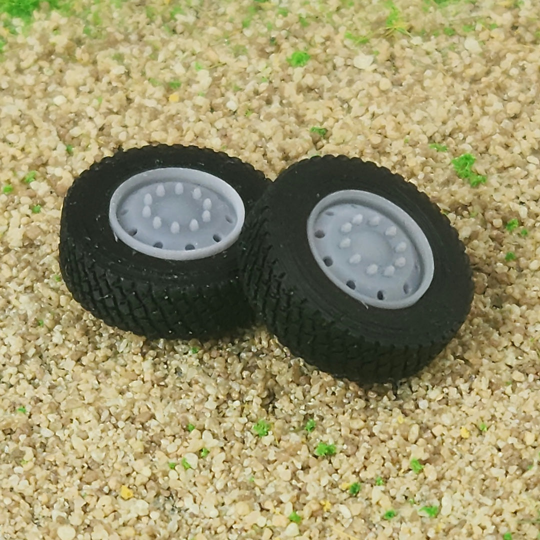 1:64 3D Printed Semi Truck Heavy Haul Style Front Float Super Single Wheels Tire