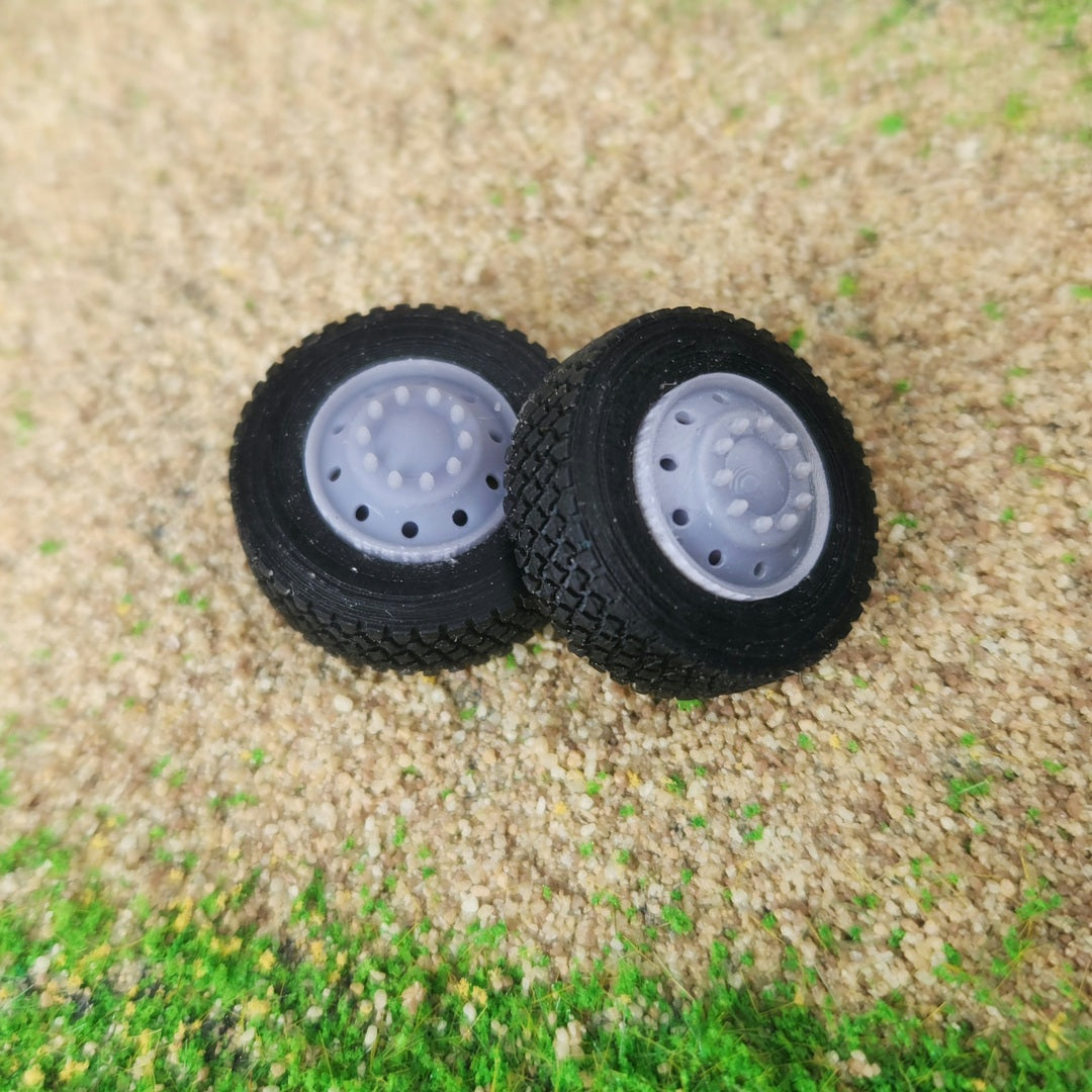 1:50 3D Printed Semi 10 Hole Style Front Float Super Single Wheels Tires