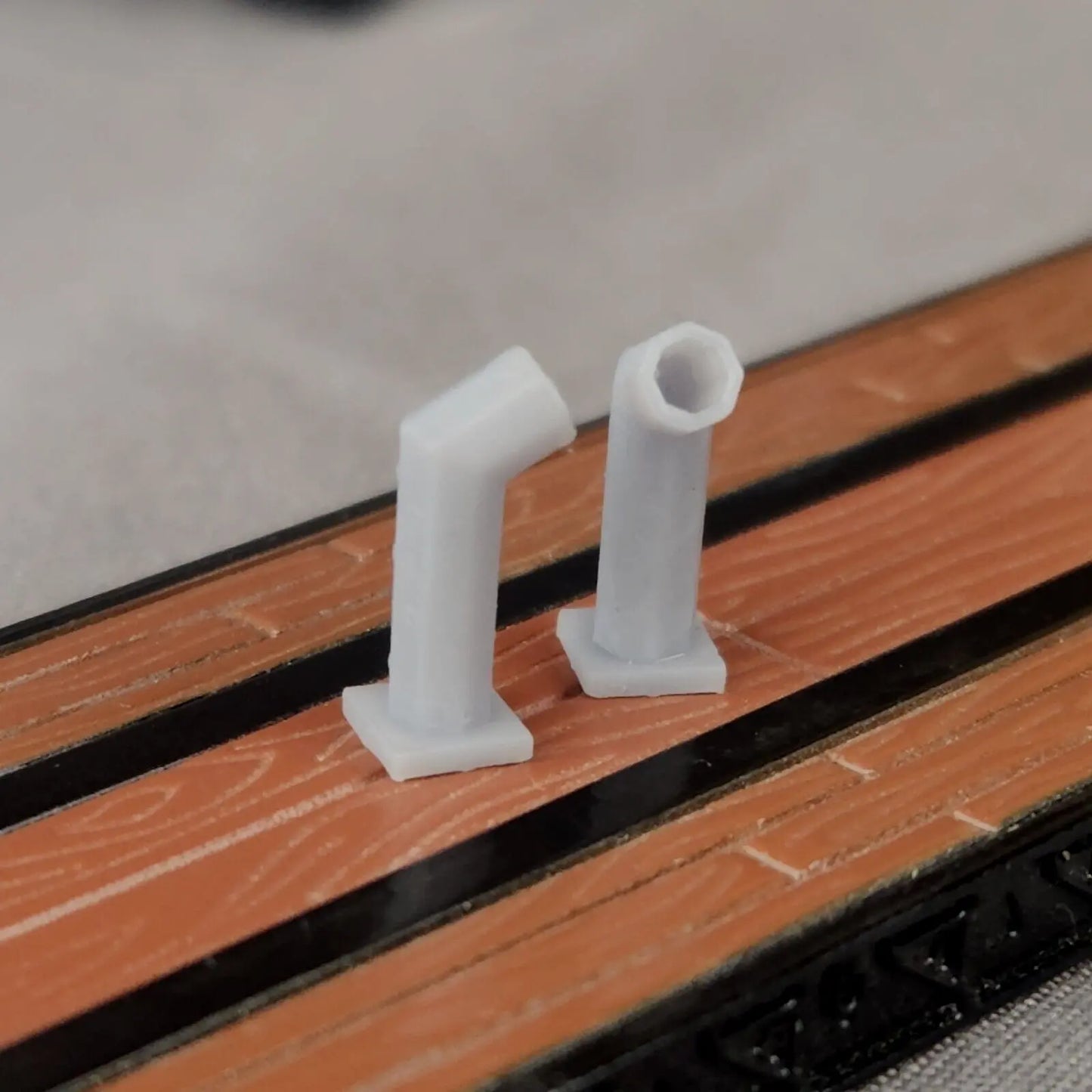 1:87 HO Scale Octagon Pickup Truck Exhaust Stacks Set of 2