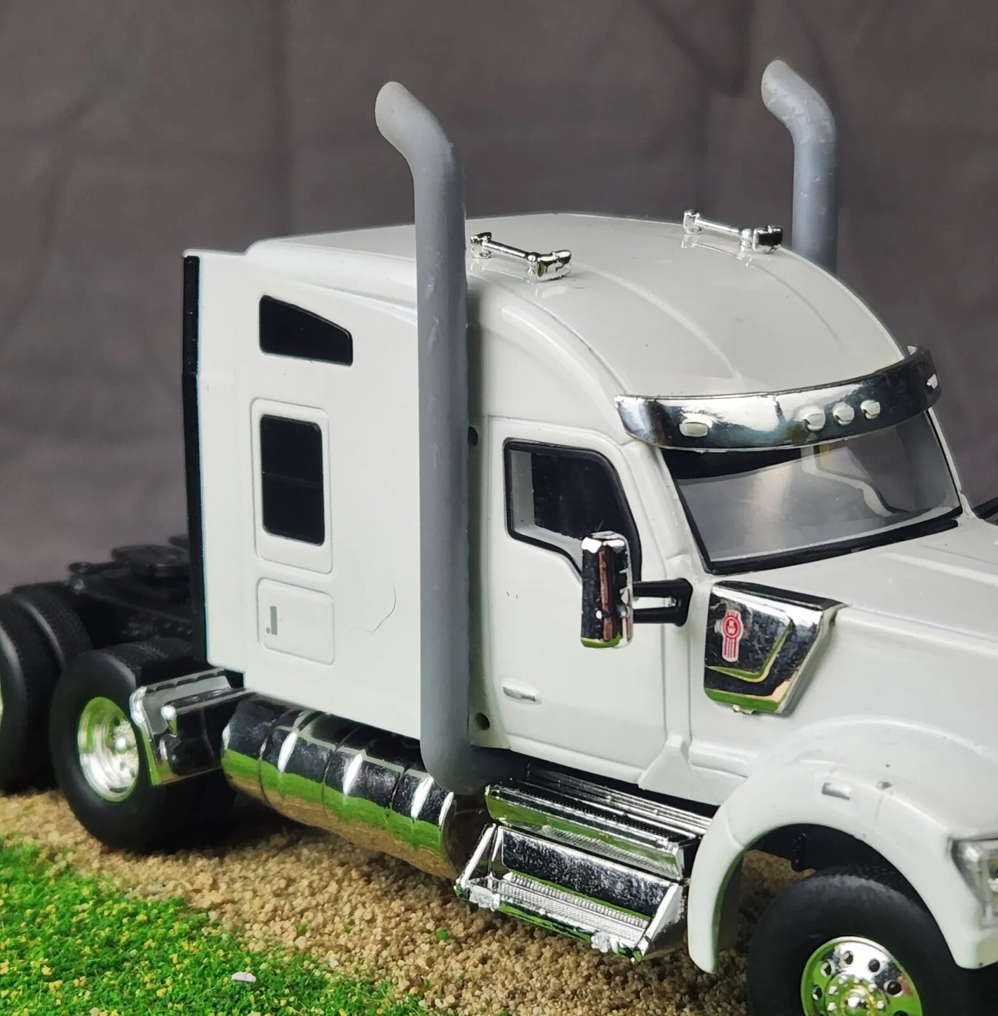 1:50 Scale 3D Printed Semi Truck Angled Back 9" Exhaust Stacks Pair of 2