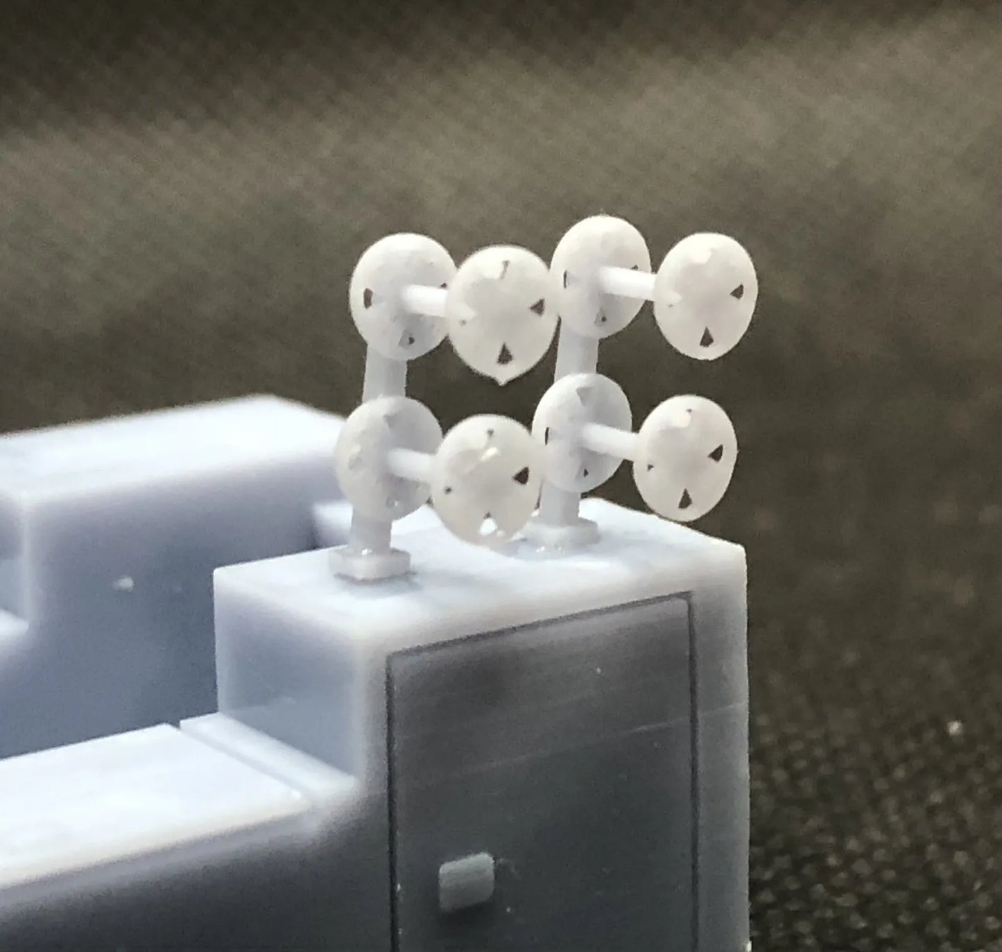 1:64 Scale 3D Printed Hose Wire Reels Pack of 2 for Welding Beds