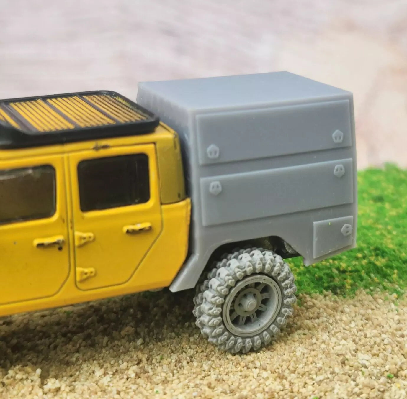 1:64 Scale 3D Printed Overland Adventure Body for Greenlight Jeep Gladiator