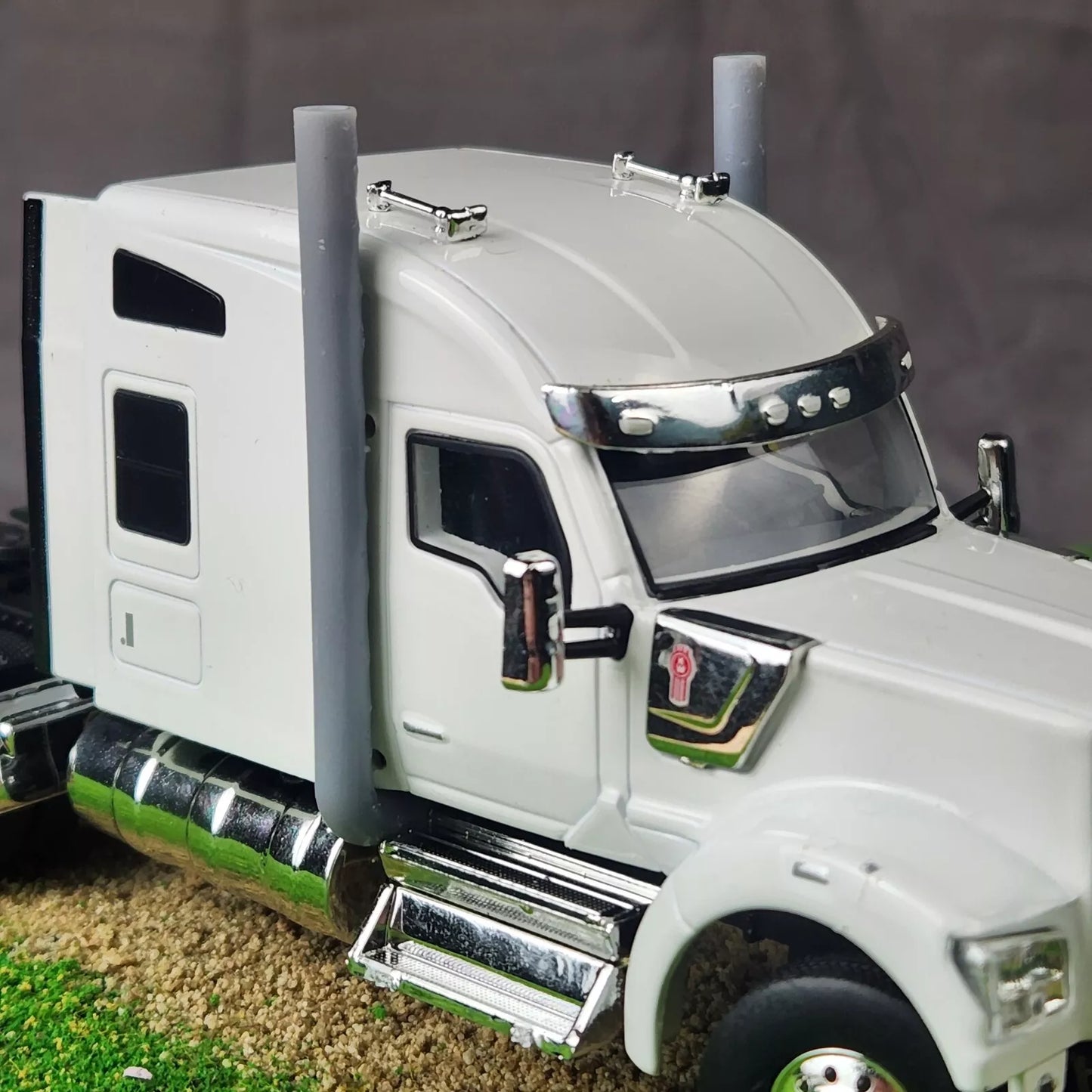 1:50 Scale 3D Printed Semi Truck Flat Top 9" Exhaust Stacks Pair of 2