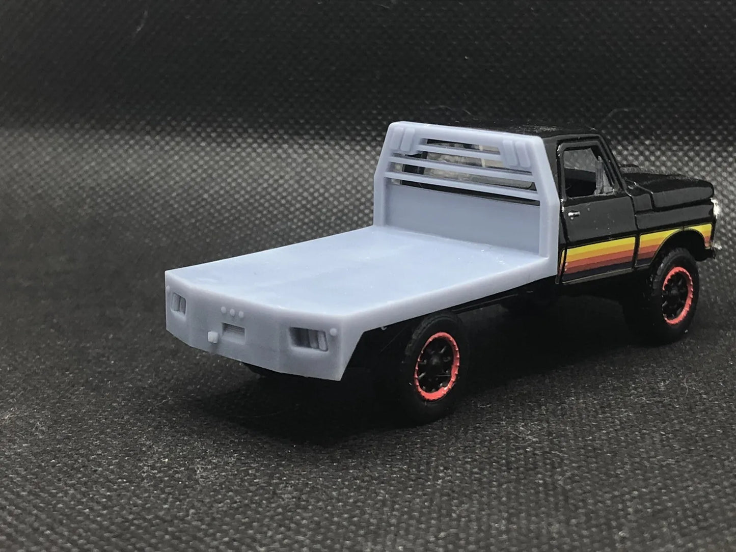 1:64 Scale 3D Printed SRW Flatbed Pickup Truck Body