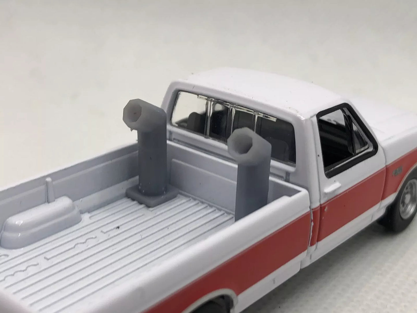 1:64 Scale Octagon Truck Exhaust Stacks Set of 2 for Greenlight M2 Hot Wheels