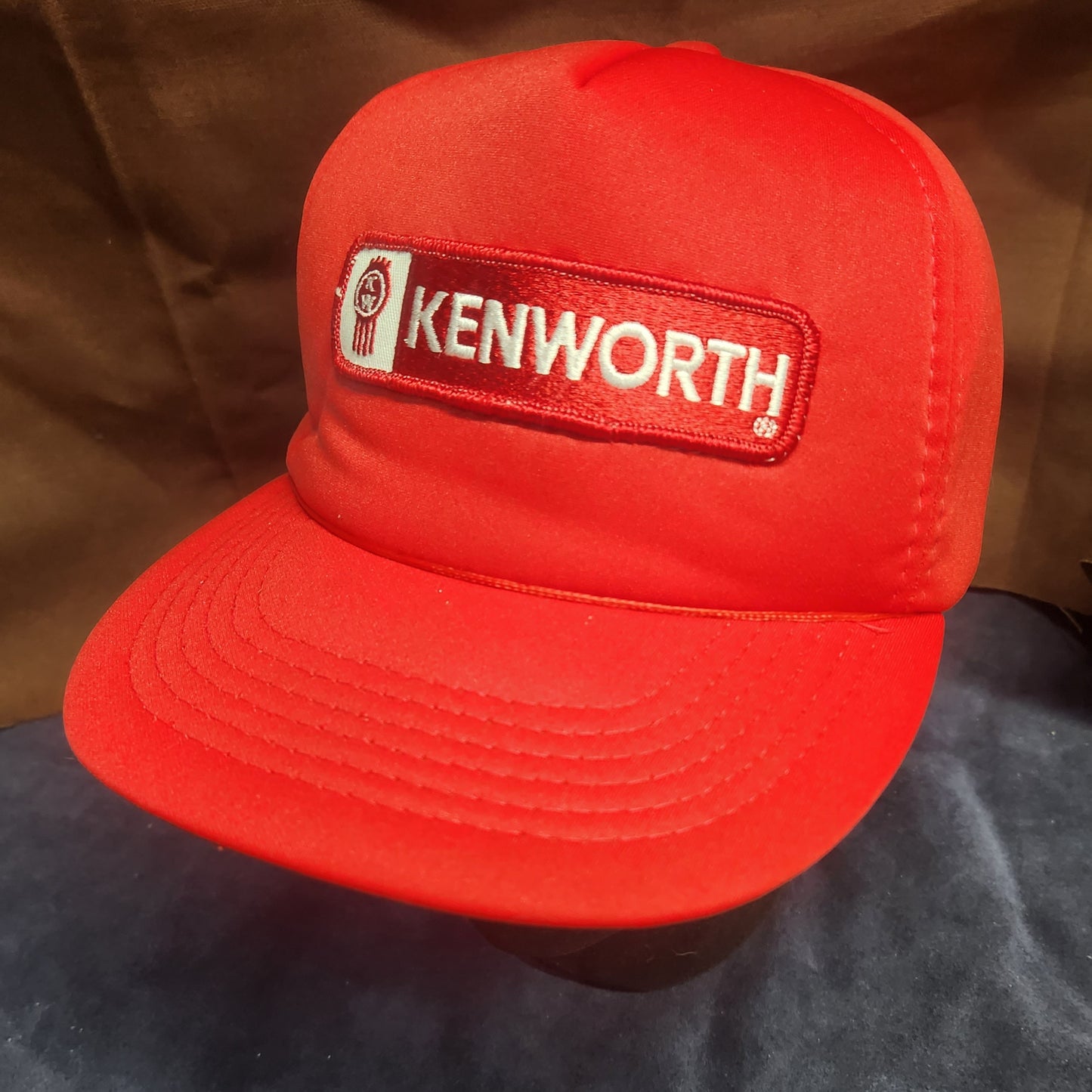 Vintage Kenworth Logo Patch Snapback Hat Full Foam Lining Trucker Style