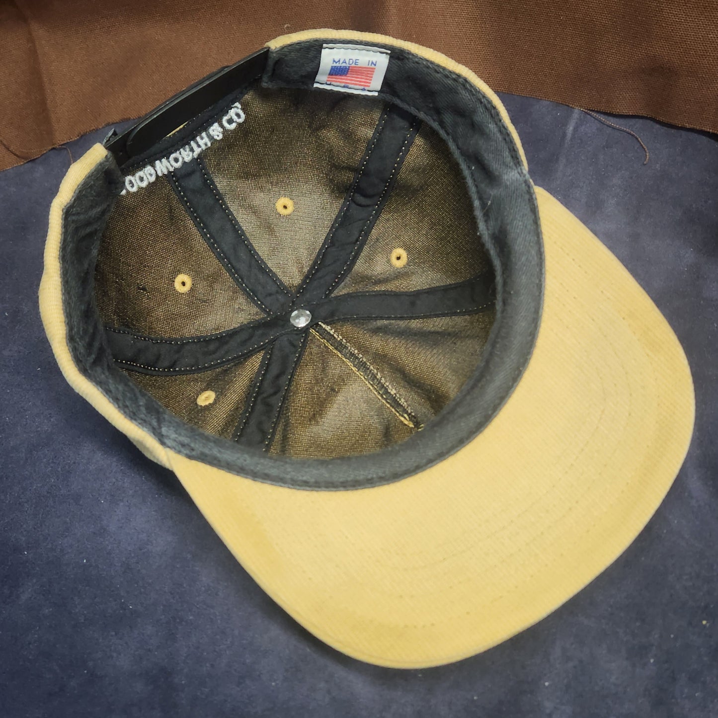 Goodworth & Co X Playboy Corduroy Tan White Snapback Hat