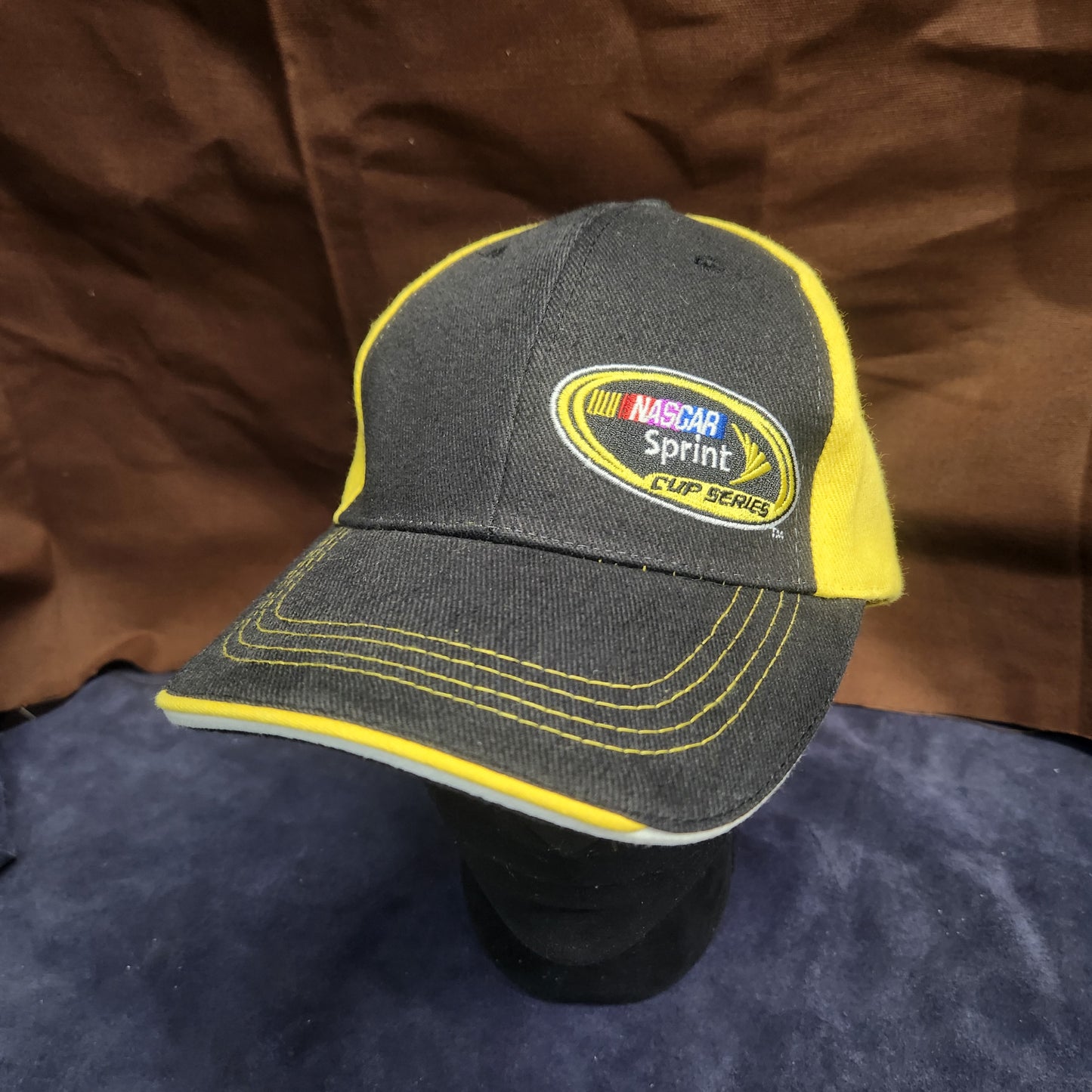 NASCAR Sprint Cup Series Hook and Loop Style Hat Black and Yellow