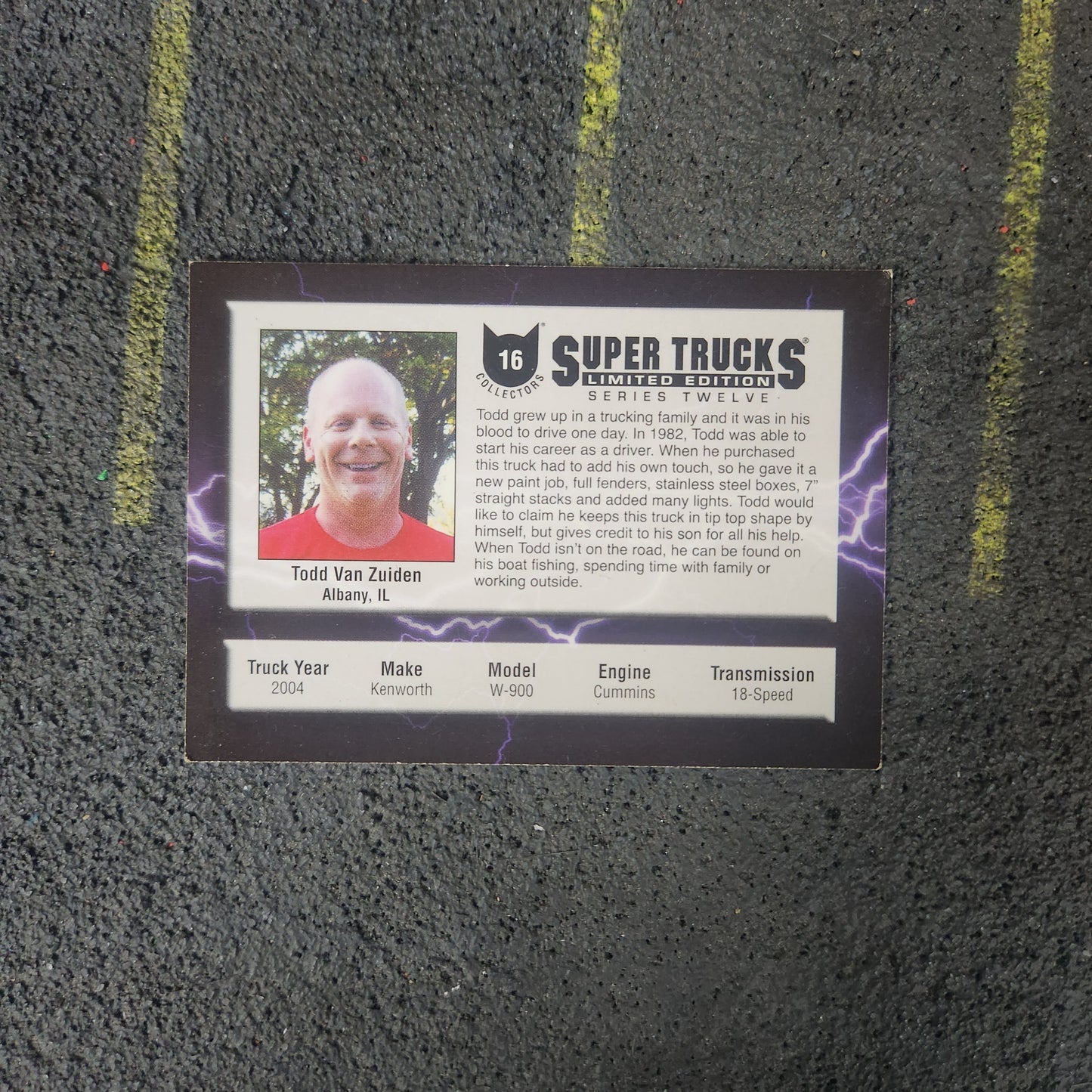 Cat Scale Collectibles Super Trucks Collectible Card