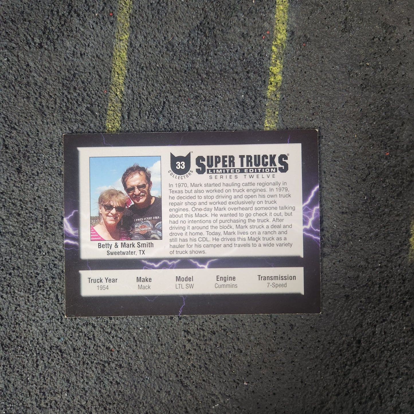 Cat Scale Collectibles Super Trucks Collectible Card