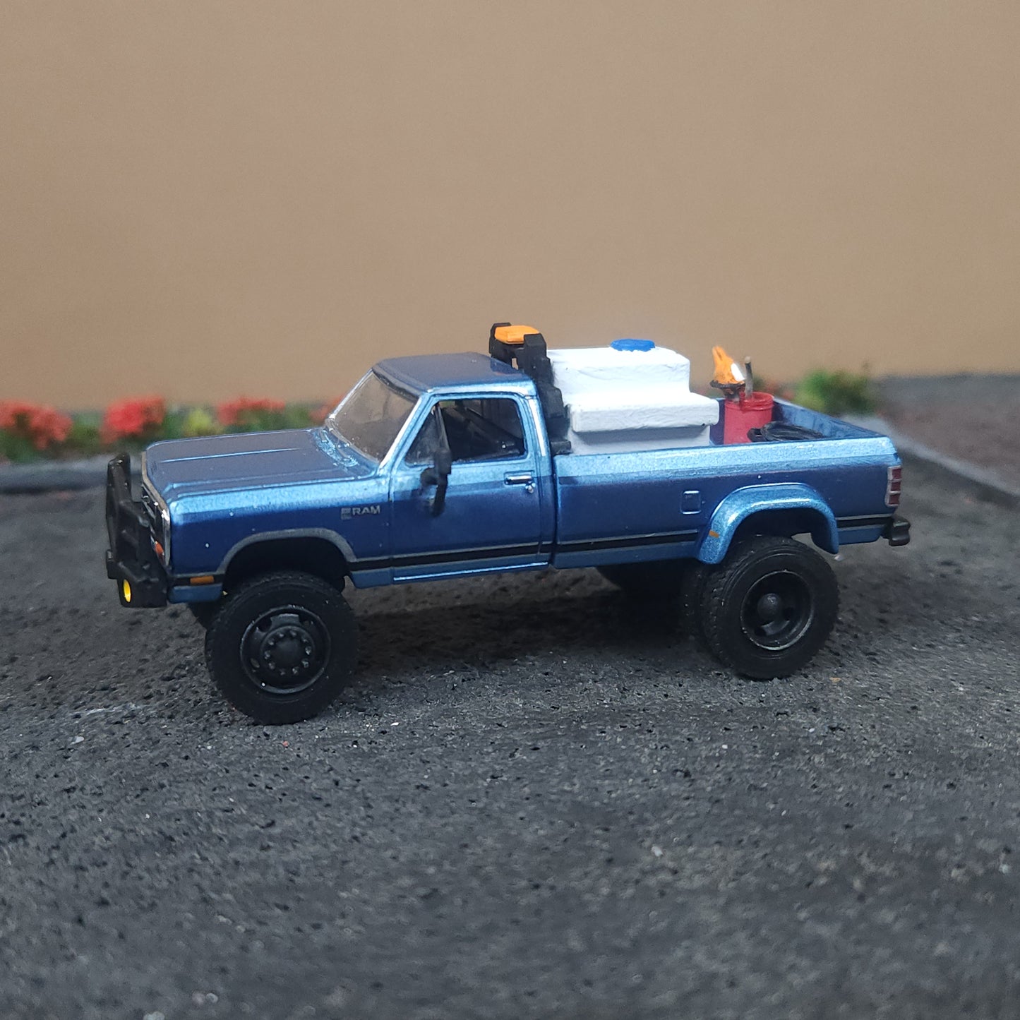 Fully Custom 1:64 Greenlight Lifted Dodge D350 Dually Farm Water Work Truck