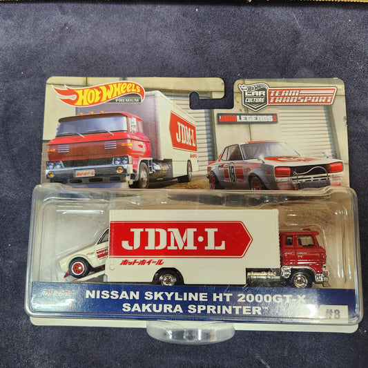Hot Wheels 2019 Team Transport Nissan Skyline HT 2000GT-X Sakura Sprinter Hauler Set