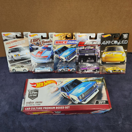 2017 Hot Wheels Car Culture Premium Box Set RLC Open Box Complete 5 Car Set